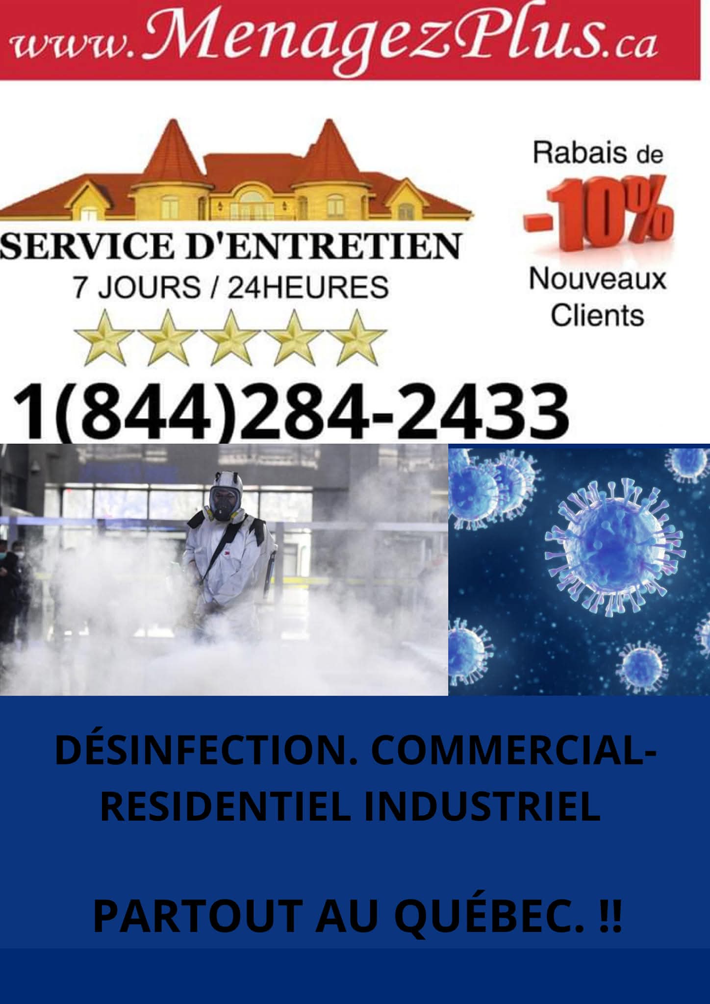 D&eacute;sinfection commerciale et industrielle