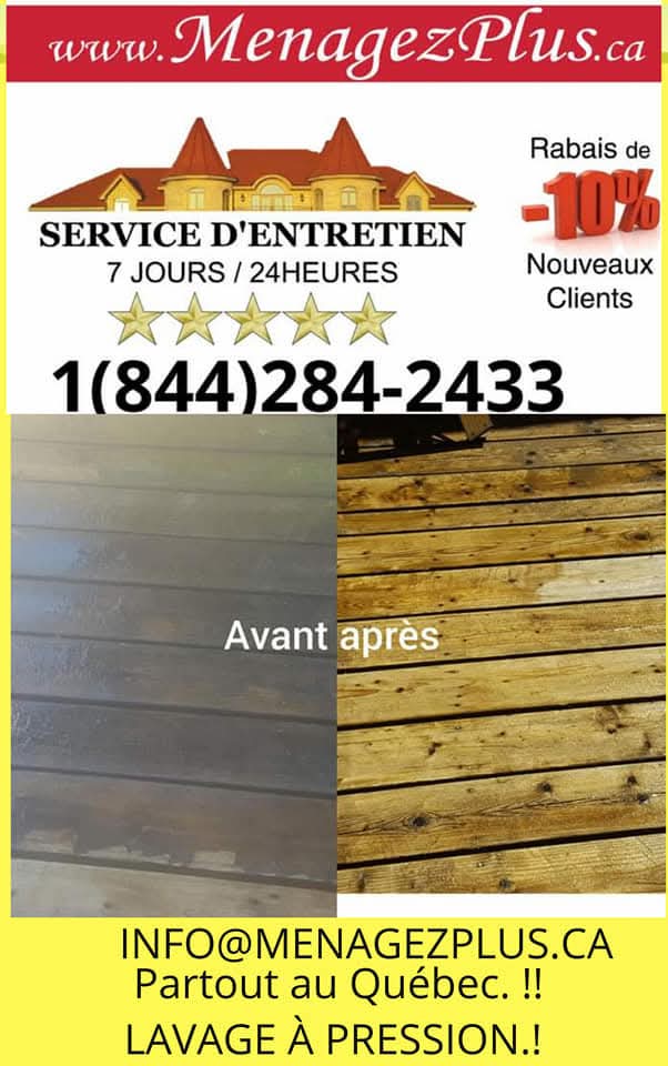 Lavage &agrave; pression terrasse - Avant et apr&egrave;s